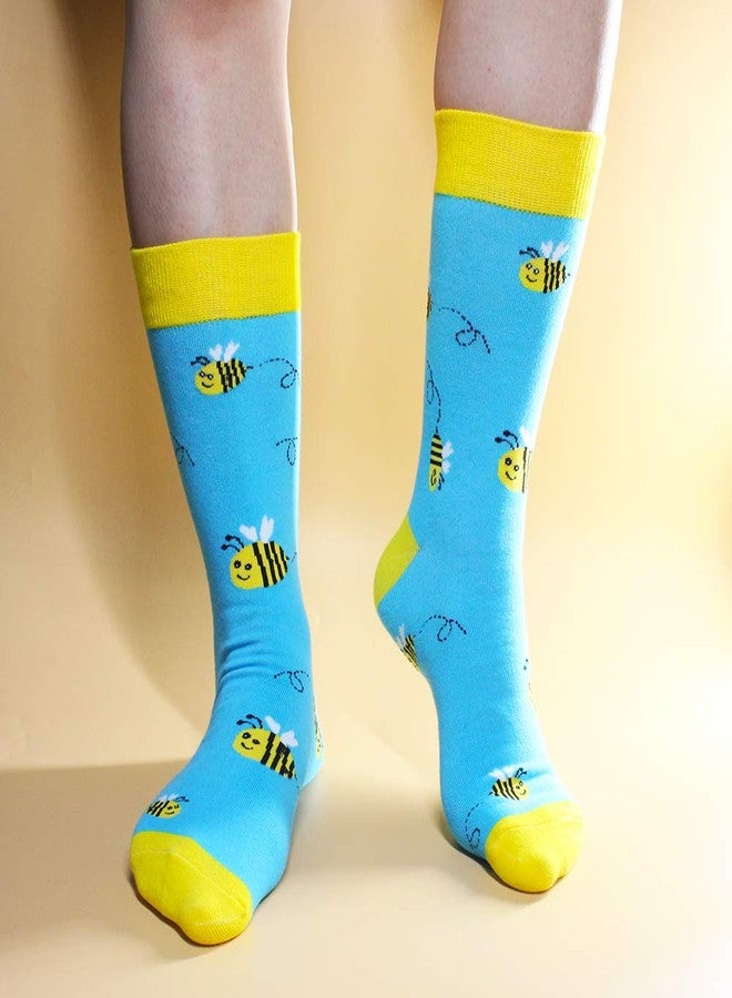 TOEJYJ Womens Socks size 9-11, Cute Funny Fun Crazy Cool Novelty Long Cotton Calf Crew Socks, Gift for Women Ladies Girls Teens - Image 3
